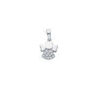Charm Gioielleria Dossena  Donna medaglie religiose in Oro bianco Zircone 255961 SONGA - 255961 SONGA